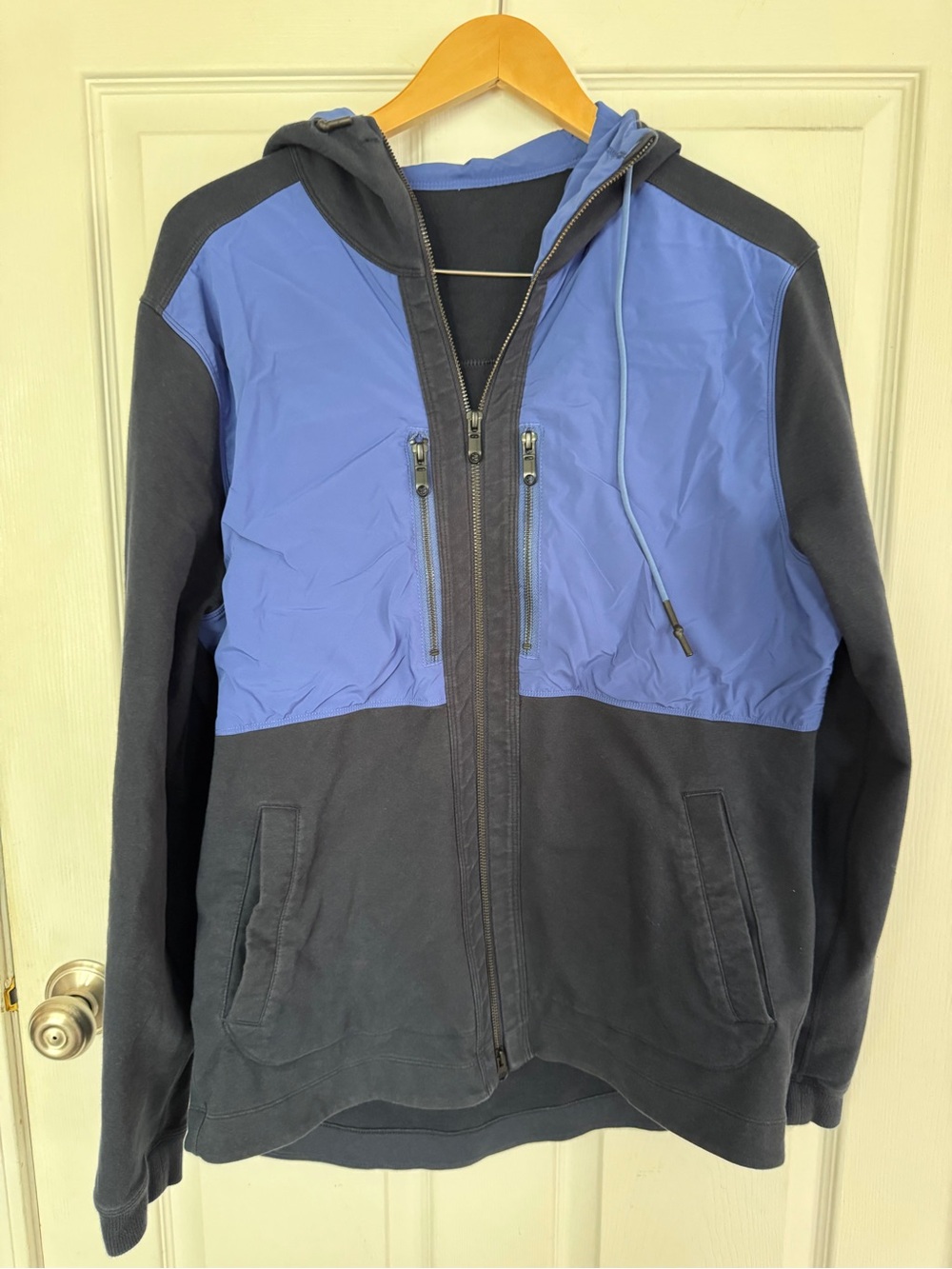 Lululemon Blue and Black Two-Tone Zip Hoodie